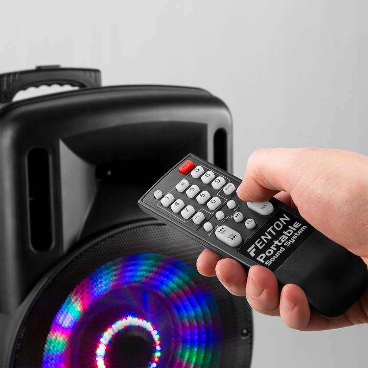 Kolumna aktywna 15'' 800W UHF BT bateria+ mikrofon/ imprezy konferencje