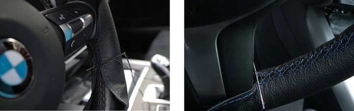 SKÓRZANY POKROWIEC na kierownice SKÓRA nakładka OCHRONNA ZE SKRÓRY OBSZYCIE