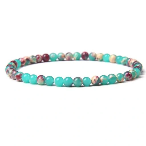 Bransoletka Kamień Chryzopraz Kulki 4mm