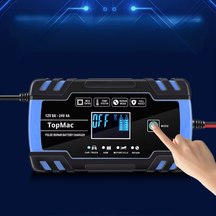 PROSTOWNIK DO AKUMULATORA FUNKCJA NAPRAWY SAMOCHODOWY AUTOMATYCZNY |12V 8A