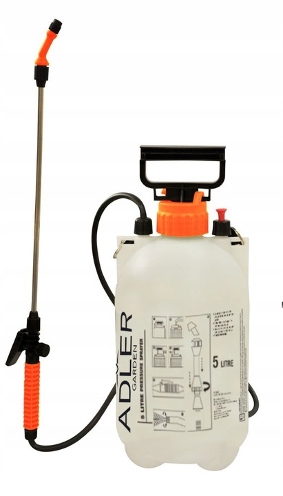 Ręczny OPRYSKIWACZ CIŚNIENIOWY Duża Pojemność 5L REGULACJA Zraszania Lanca