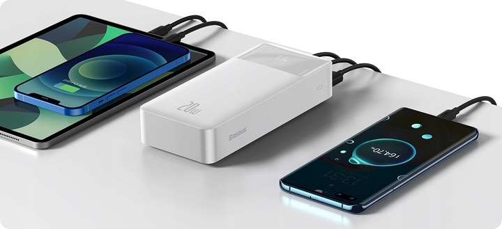 BASEUS POWER BANK 30000mah POWERBANK 20W PD 3x USB USB-C TYP-C 3A QC 3.0