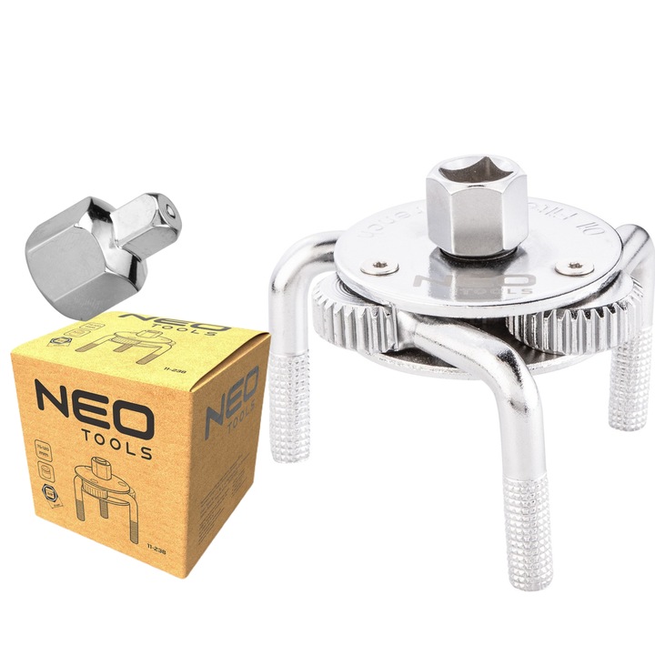 NEO KLUCZ DO FILTRA oleju PAZURKOWY TRÓJRAMIENNY SAMOZACISKOWY 75-120mm