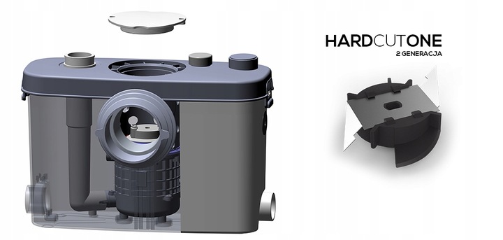 POMPA ROZDRABNIACZ WC PRZEPOMPOWNIA MŁYNEK WATERMANPRO GORĄCA WODA