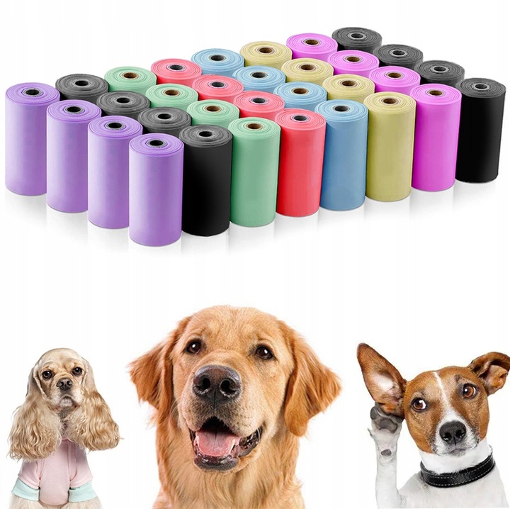 WORECZKI TOREBKI DLA PSA WORKI NA PSIE ODCHODY KUPY MOCNE 1800szt