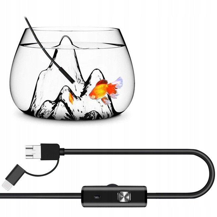 ENDOSKOP KAMERA INSPEKCYJNA ANDROID USB-C 5M LED USB-C 3w1