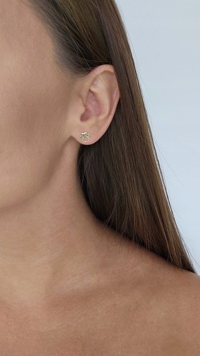 Złote kolczyki łapki - pr.585