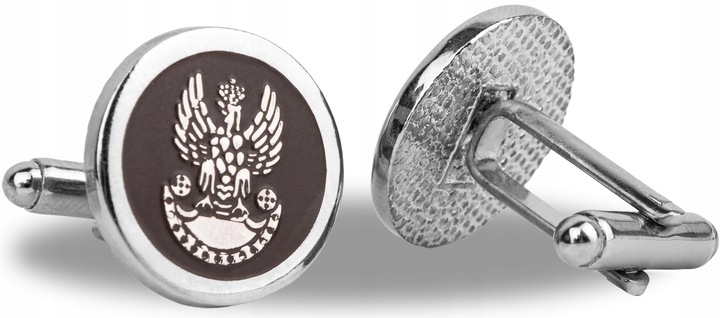 Męskie Spinki do Mankietów i Krawata Wojsk Lądowych Zestaw 841A/MON