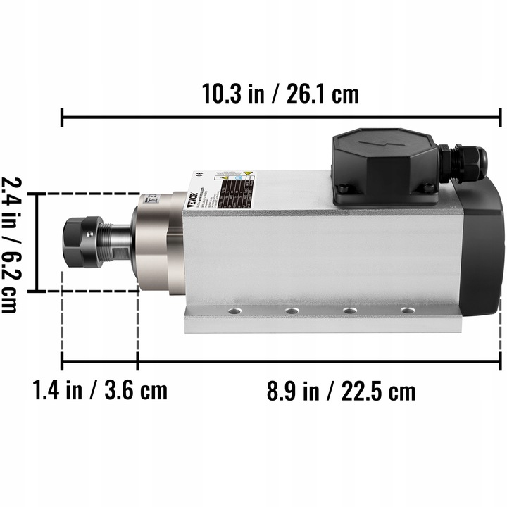Silnik wrzeciona chłodzony powietrzem 2.2KW 220V ER20 24000 obr./min Router