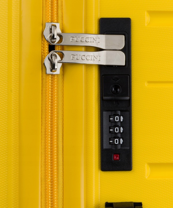 Walizka Średnia Podróżna Na Kółkach Twarda Lekka PUCCINI Żółta PP020B-1-6