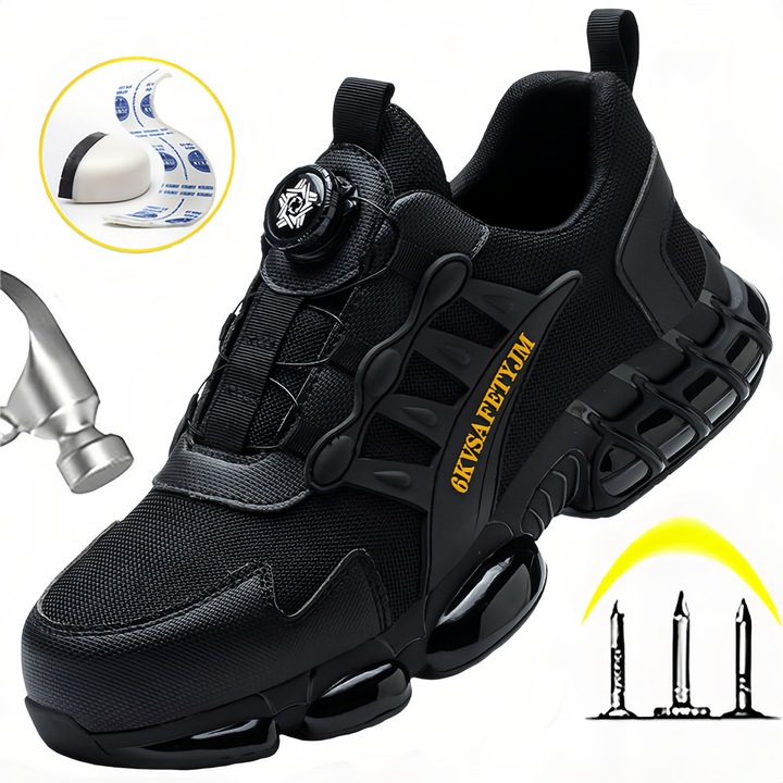 buty robocze ochronne bhp sportowe półbuty lekkie czarny r. 43