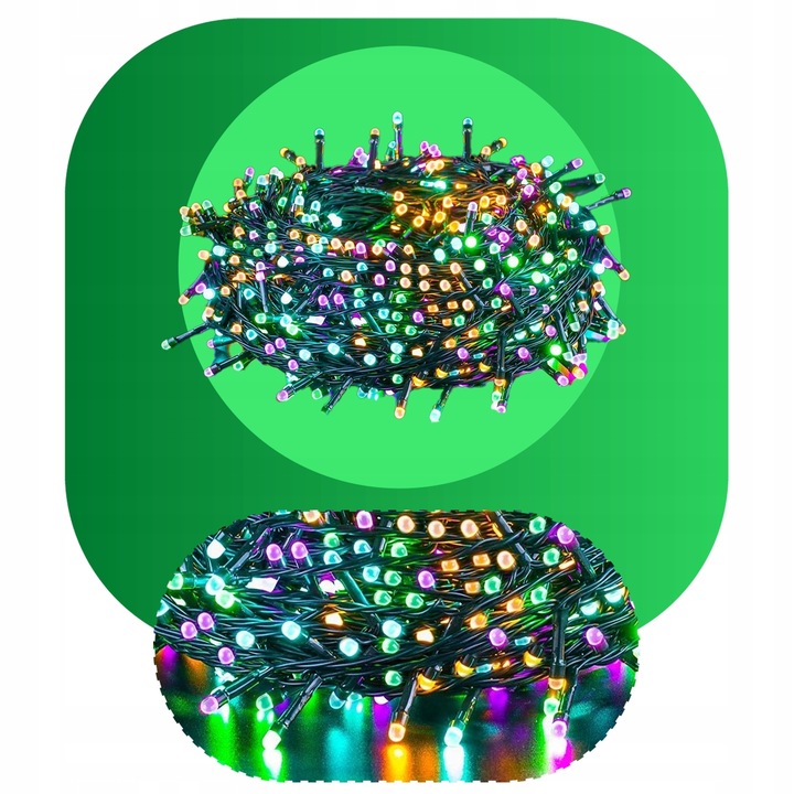 LAMPKI CHOINKOWE ŚWIATEŁKA 300LED WIELOKOLOROWE WEWNĘTRZNE ZEWNĘTRZNE