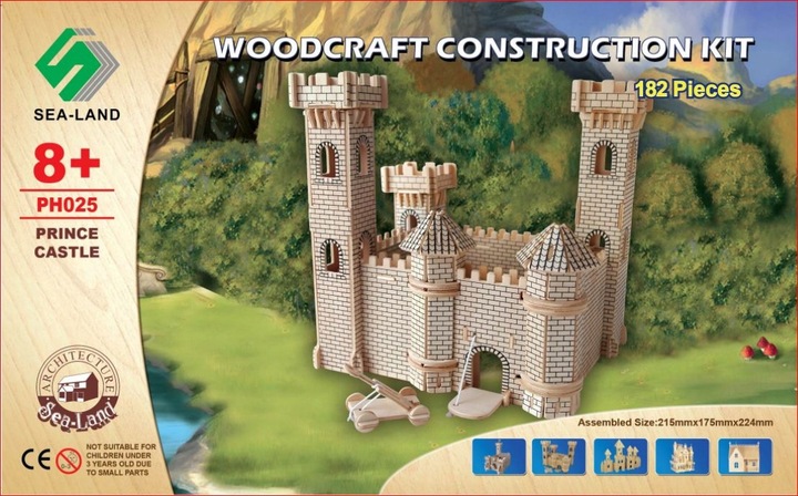 Drewniany Zamek RYCERZE RYCERZYKI ŻOŁNIERZE 60szt