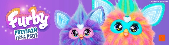 Hasbro FURBY Galaxy Interaktywna Maskotka Zorza świeci w ciemności PL F8901