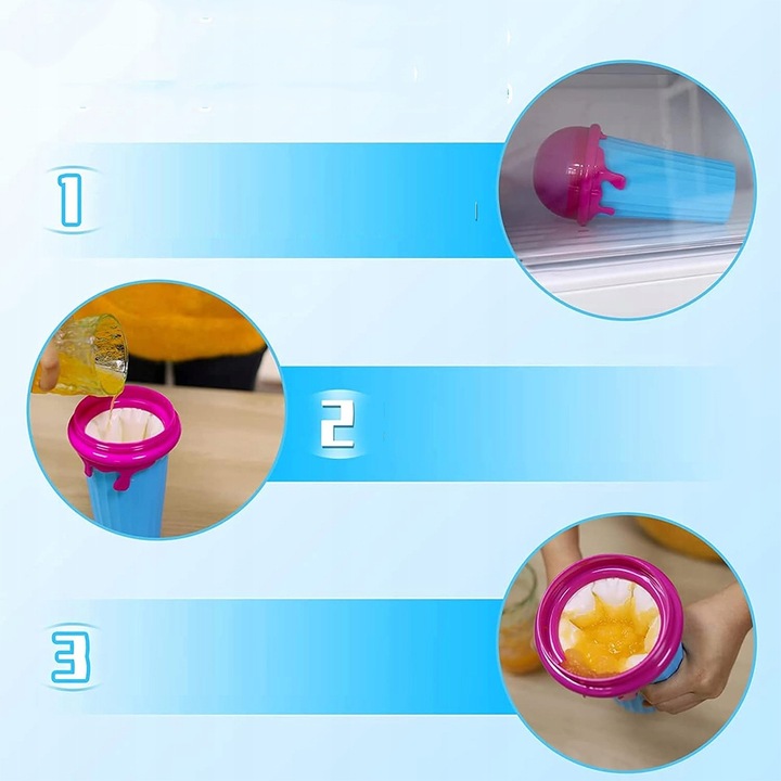 2X kubek Do Robienia Lodów Slushy na prezent 500ml