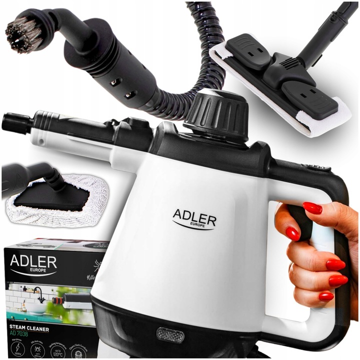 Myjka parowa Parownica Czyścik Okien Steamer 2000W 3,5 bara 13 elementów