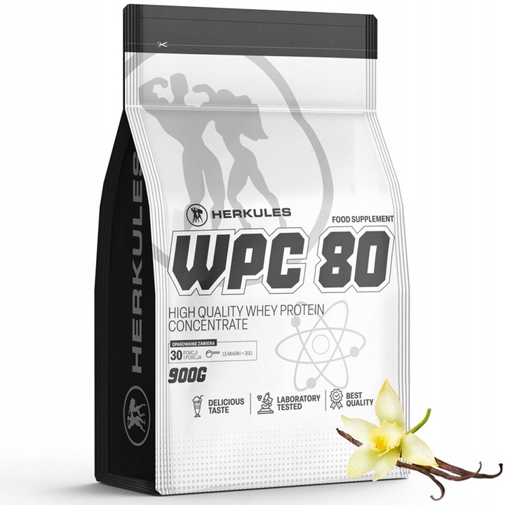 HERKULES WPC 80 900g BIAŁKO SERWATKOWE GLUTAMINA REGENERACJA WHEY PROTEIN