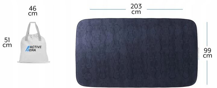 DMUCHANY MATERAC 200 x 100cm SAMOPOMPUJĄCY ZESTAW Z POMPKĄ