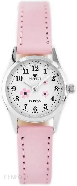Delikatny ZEGAREK PERFECT dla dziewczynki kwiatuszki girls KOLOROWE PASKI