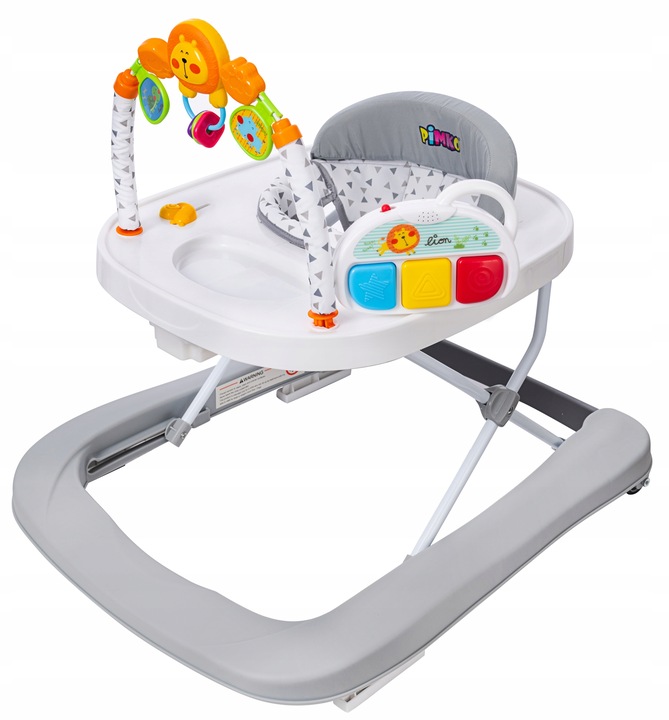 SimplyGo CHODZIK DLA DZIECKA INTERAKTYWNY PCHACZ CHODAK ZE STOLIKIEM SZARY