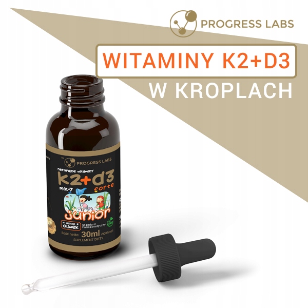 Witamina K2 MK7 + D3 Forte Junior w Kroplach 30ml