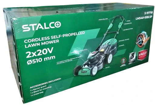 STALCO Kosiarka akumulatorowa z napędem samobieżna 2x AKU 8Ah ładowarka DUO