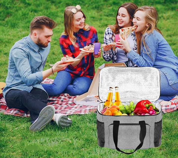 TORBA TERMICZNA śniadaniowa PLAŻOWA PIKNIKOWA lodówka NA JEDZENIE 28 litrów