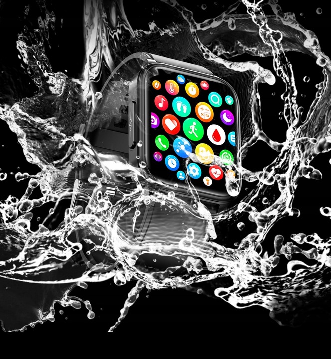 SMARTWATCH ZEGAREK TEMPERATURA CIAŁA POMIARU CUKRU GLUKOZA 3 PASKI HRV NFC