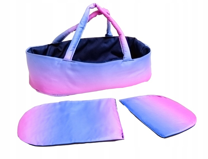 WÓZEK DLA LALEK GŁĘBOKI GONDOLA SPACERÓWKA 3w1 SKŁADANY TORBA POŚCIEL Doris