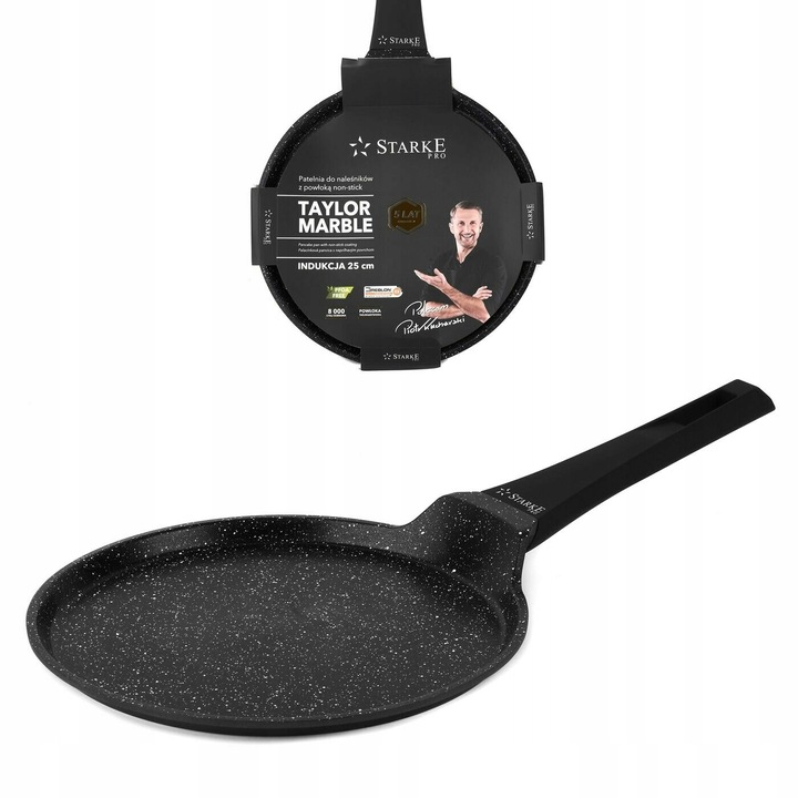 PATELNIA Indukcja do NALEŚNIKÓW MAŁA Starke Pro Taylor Marble 25 cm