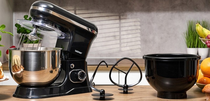 Robot planetarny Zelmer ZKR1355 1200W 6 prędkości 2 misy Smart mix Czarny