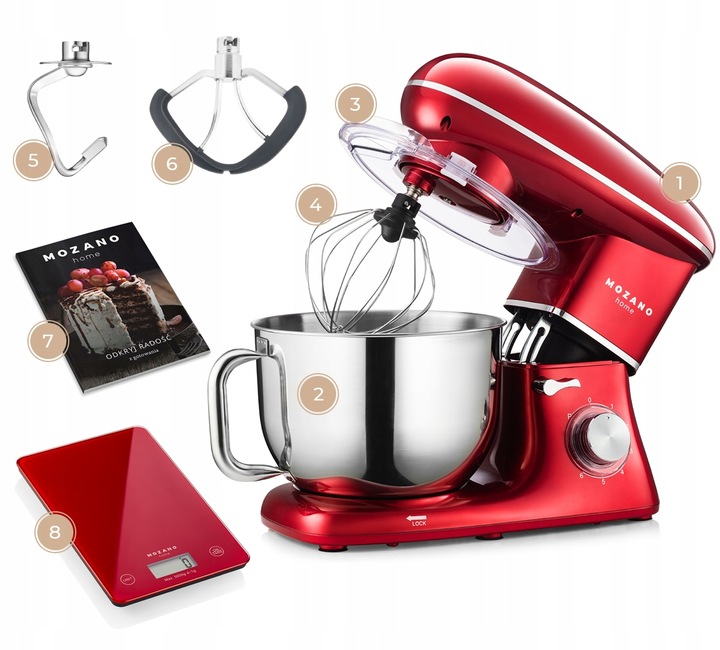 ROBOT KUCHENNY PLANETARNY MIKSER MISA 6,2L ZESTAW + WAGA + PRZEPISY MOZANO