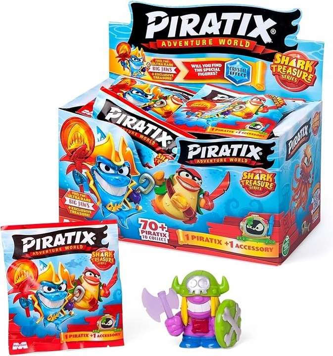 MagicBox - Piratix Seria 2 Shark Treasure -Box 24 sztuki saszetek z figurką
