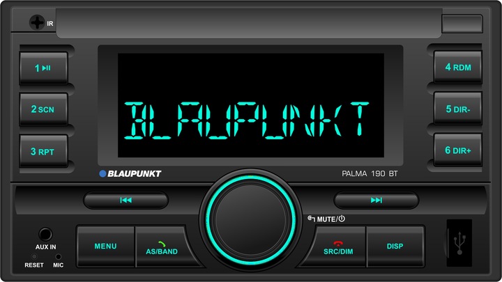 Blaupunkt Palma 190 BT Radio samochodowe 2DIN Bluetooth MP3 USB AUX