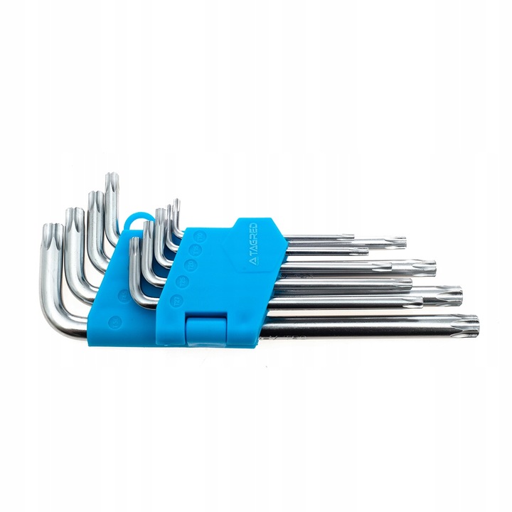 KLUCZE IMBUSOWE TORX TYP L z otworem T10-T50 9SZT