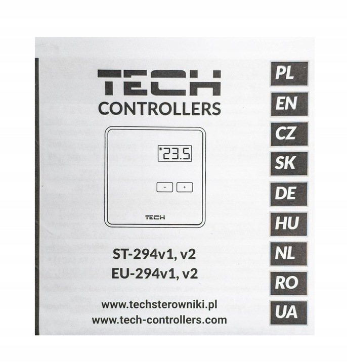STEROWNIK REGULATOR TERMOSTAT POKOJOWY PRZEWODOWY TECH ST-294 v1 BIAŁY
