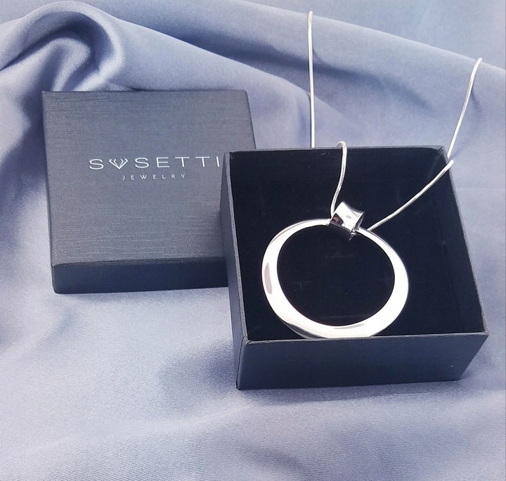 Srebrna zawieszka wisiorek gładka okrągła pr925