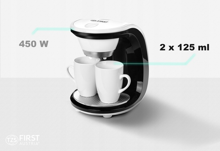 Ekspres do kawy przelewowy turystyczny PLUS KUBKI first austria