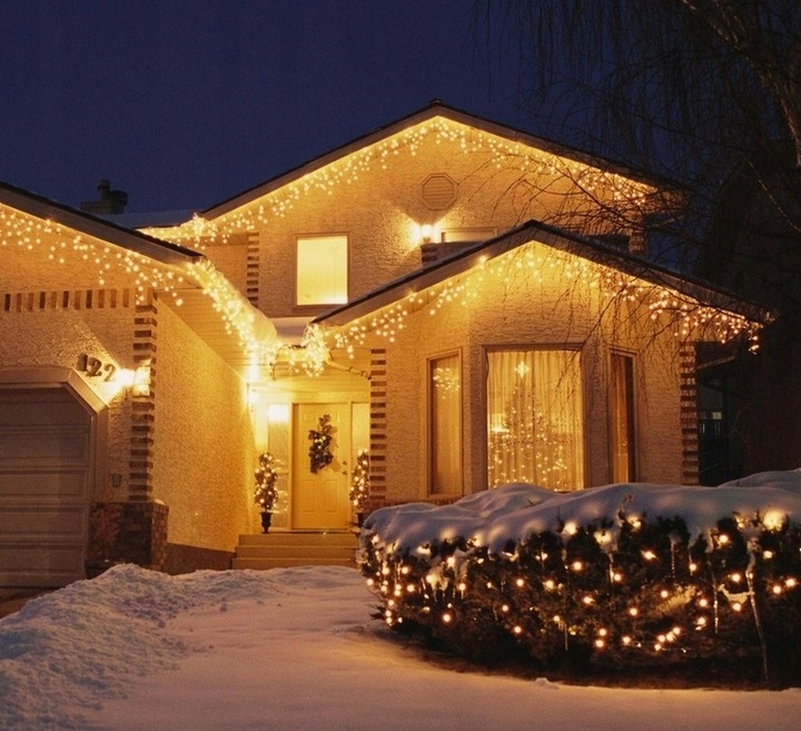 LAMPKI SOPLE KURTYNA 100 LED 6 m + ISKRA FLASH GRUBE