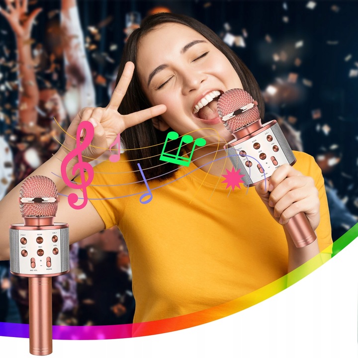 MIKROFON BEZPRZEWODOWY KARAOKE GŁOŚNIK BLUETOOTH PREZENT DLA DZIECI