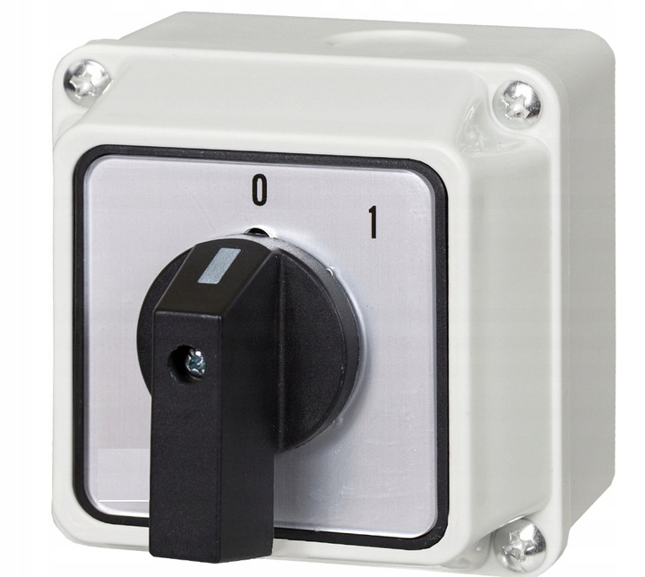 ŁĄCZNIK KRZYWKOWY 16A 0-1 3F W OBUDOWIE IP65