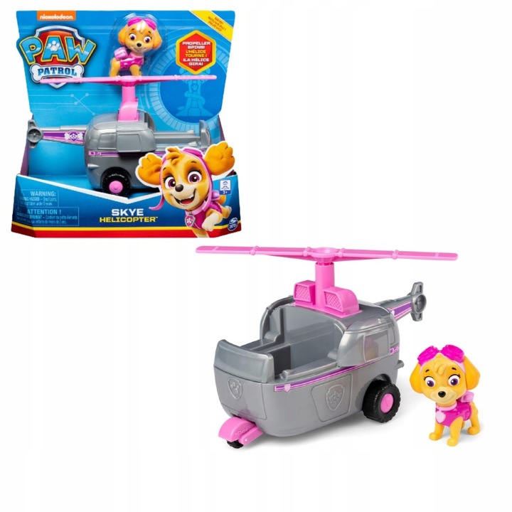 PSI PATROL SKYE AUTO POJAZD HELIKOPTER + FIGURKA