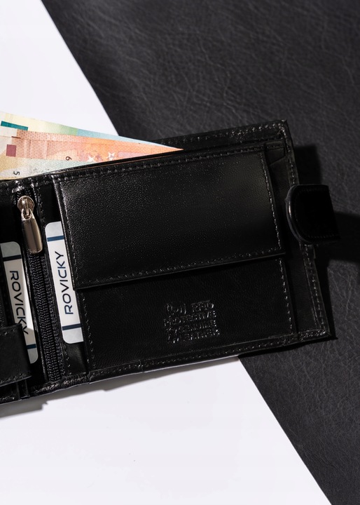 Elegancki portfel męski skórzany zapinany w pudełku na prezent Always Wild