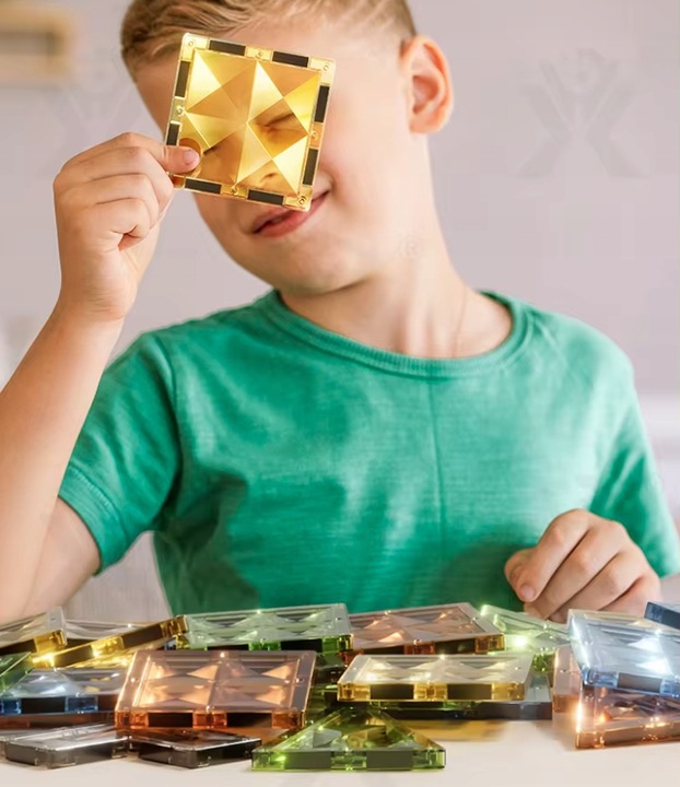 Klocki Magnetyczne Diamentowe Dinozaury 90 el Zestaw Konstrukcyjny dla