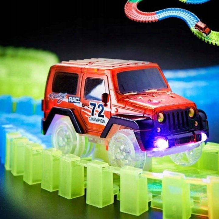 MAGICZNY TOR SAMOCHODOWY ŚWIECĄCY 200 el AUTO MOST GLOW TRACKS
