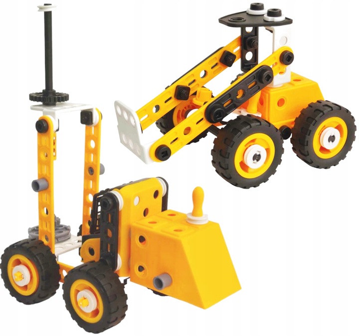 KLOCKI 10w1 KONSTRUKCYJNE EDUKACYJNE POJAZDY BUDOWLANE ZESTAW 112 elementów