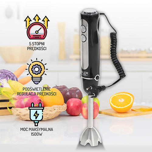 BLENDER RĘCZNY MIKSER ROBOT ROZDRABNIACZ 1500W