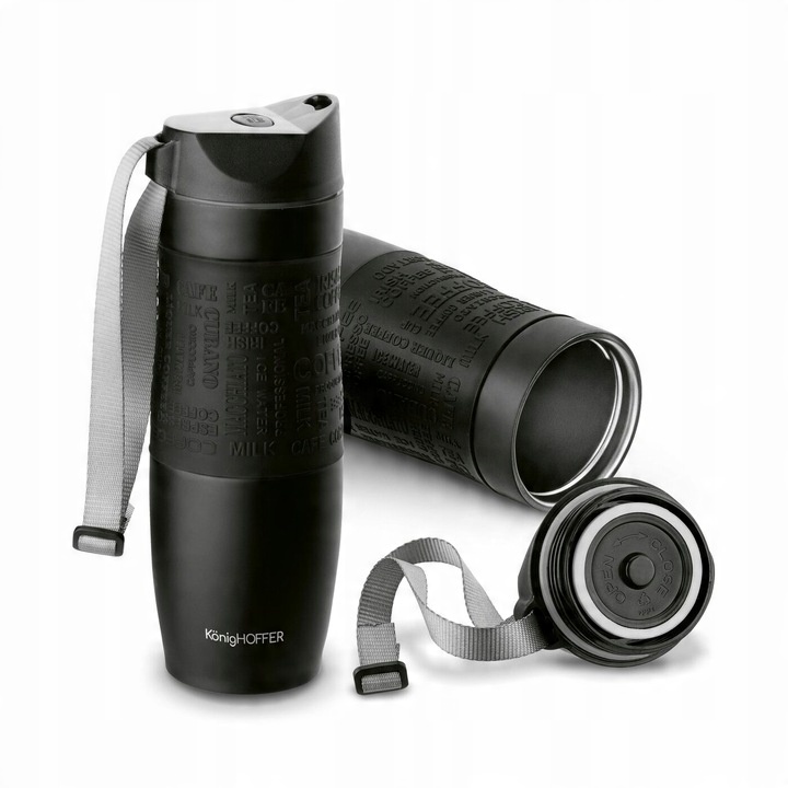 Kubek termiczny Konighoffer Frizo 480 ml czarny