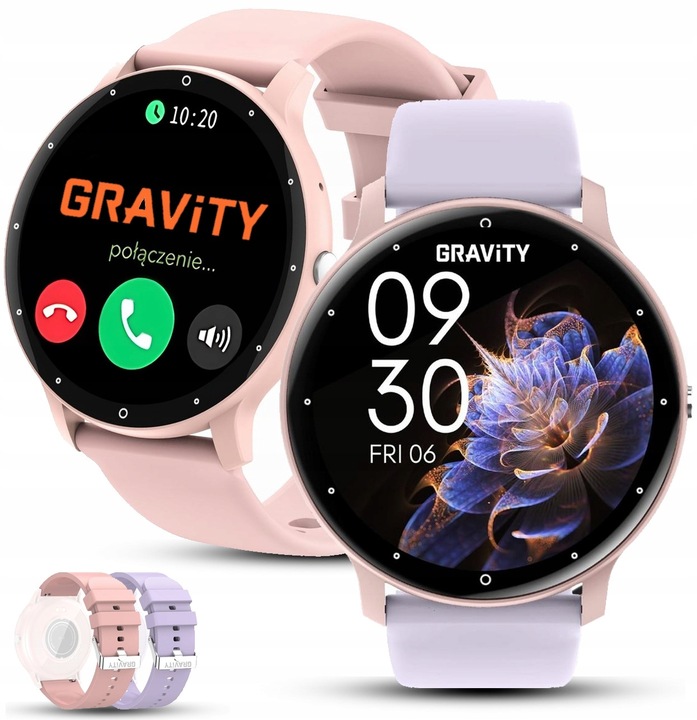 Zegarek damski SMARTWATCH SMS KROKI PULS POLSKIE MENU