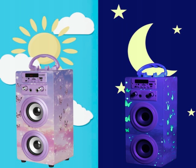 DYNASONIC BLUETOOTH KARAOKE Z MIKROFONEM GŁOŚNIK PREZENT DLA DZIECKA